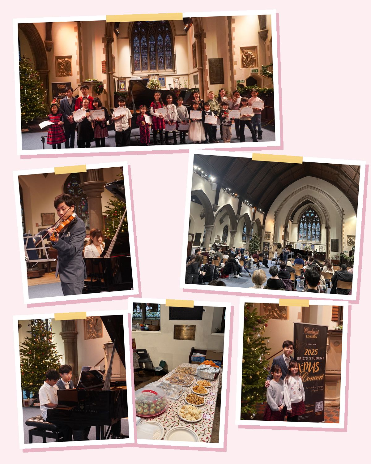 Photos from the Cadenza London 2025 student Christmas concert